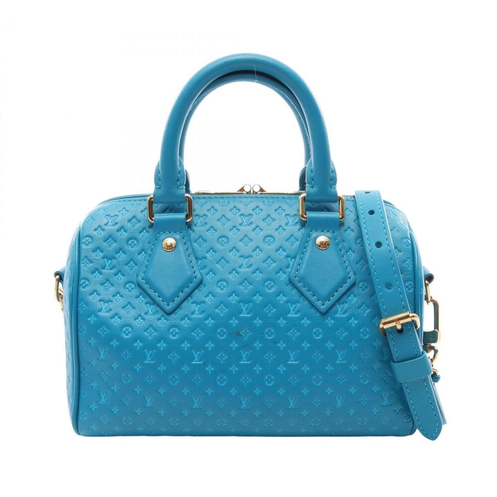 Louis Vuitton Speedy Bandoulière 20 2-Way Handbag, Leather, Women's, Blue, M2...